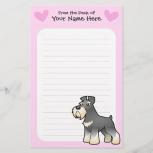 Riesiger/Standard-/Miniaturschnauzer-Liebe Briefpapier