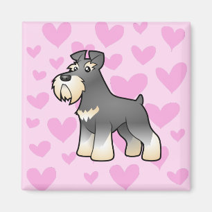 Riesiger/Standard-/Miniaturschnauzer-Liebe Magnet