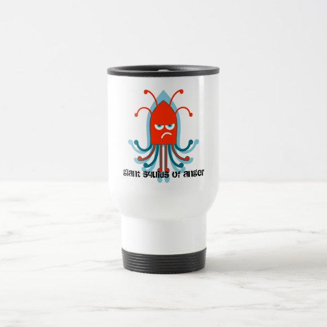Riesiger Tintenfisch des Ärgers Reisebecher (Mittel)