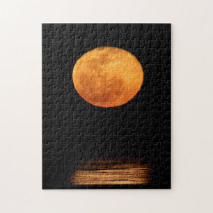 Riesiger Vollmond South Padre Island, Texas