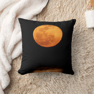 Riesiger Vollmond South Padre Island, Texas Kissen
