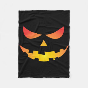 Riesiges Jack O' Lantern Gesicht Halloween-Kürbis- Fleecedecke