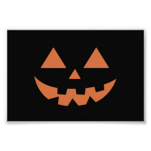Riesiges Jack O' Lantern Gesicht Halloween-Kürbis Fotodruck