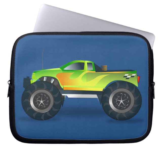 Riesiges Monster Truck Speedway-Lover Design Laptopschutzhülle (Vorderseite)