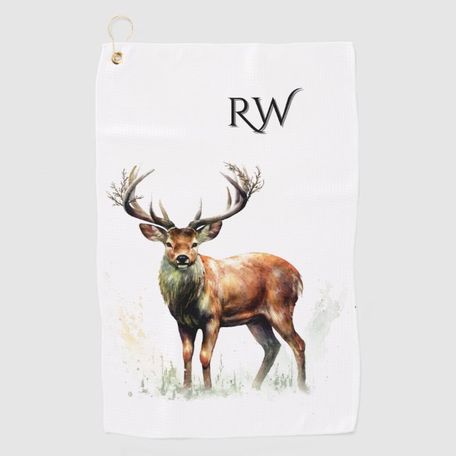 Riesiges Racker Monogram Golfhandtuch (Vorderseite)