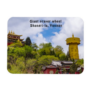 Riesiges tibetisches Gebetsrad in Shangri-la - Yun Magnet