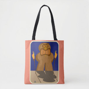 Riesiges Tiki-Spielfigur Cartoon-Spaß-Design Tasche