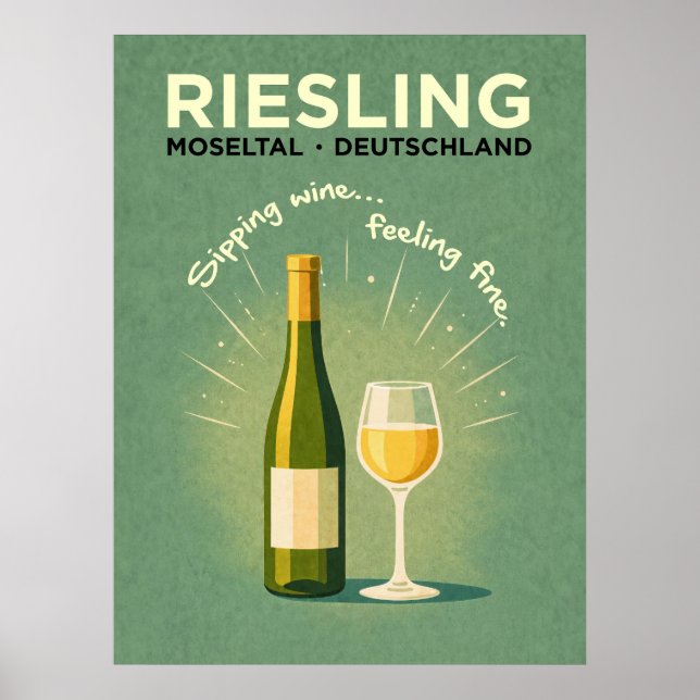 Riesling Grüne Reisewelt Poster (Vorne)