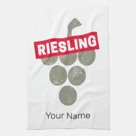 Riesling Wein Vintag Wein Drinker Traubendesign Geschirrtuch