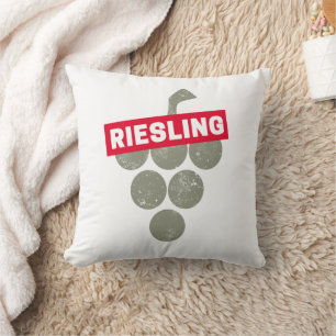 Riesling Wein Vintag Wein Drinker Traubendesign Kissen