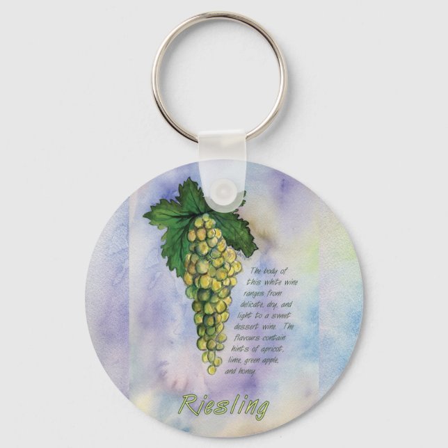 Riesling Weintrauben Schlüsselanhänger (Vorderseite)