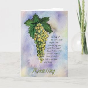 Riesling Weintrauben Weinkarte Karte