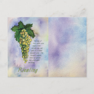 Riesling Weißer Wein Weintrauben Postkarte