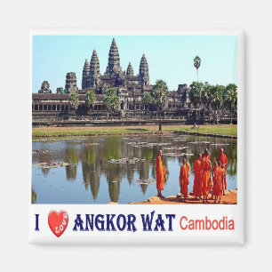 Rif. KH Kambodscha, Angkor Wat, I Liebe, Kühlschra Magnet