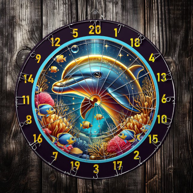 Riff Harmony Dolphin Dartboard Fun Dartscheibe (Von Creator hochgeladen)