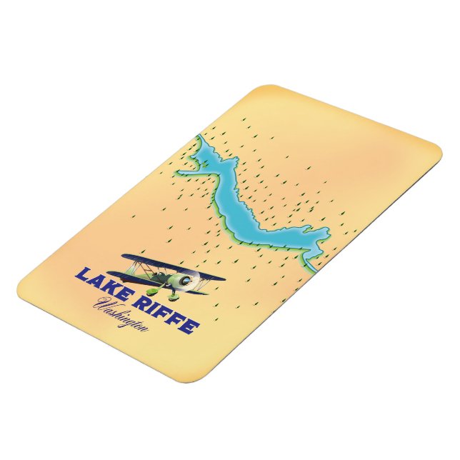 Riffe Lake Washington Map Magnet (Linke Seite)