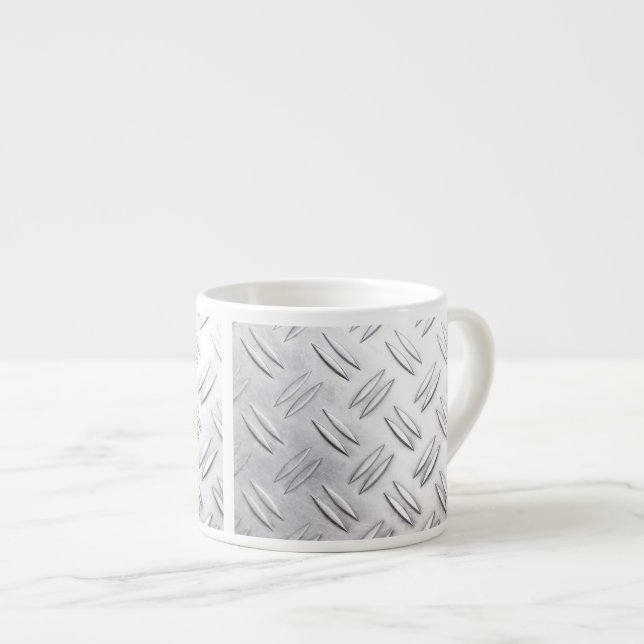 Riffelblech Hintergrund Espressotasse (Vorderseite Rechts)