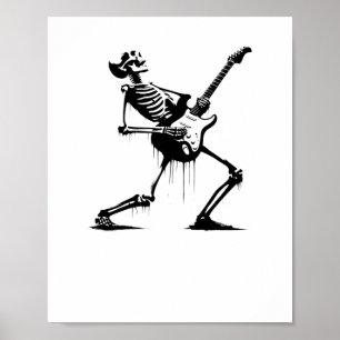 Riffs from Beyond Skeleton Gitarrist in Graffiti S Poster