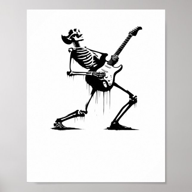 Riffs from Beyond Skeleton Gitarrist in Graffiti S Poster (Vorne)
