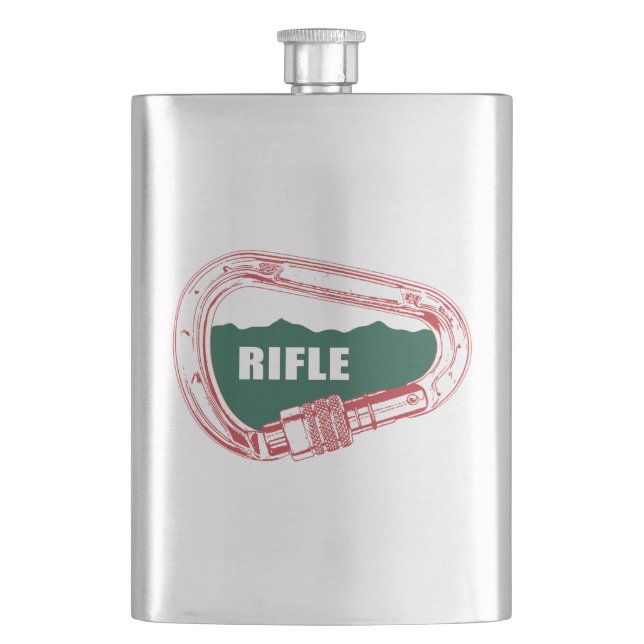 Rifle Climbing Carabiner Flachmann (Vorderseite)
