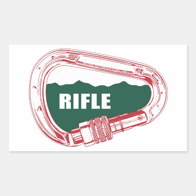 Rifle Climbing Carabiner Rechteckiger Aufkleber (Vorderseite)