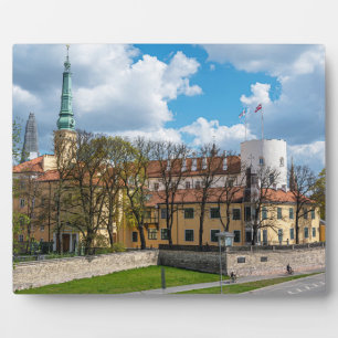 Riga Burg bei Sonnenaufgang in Riga, Lettland Fotoplatte