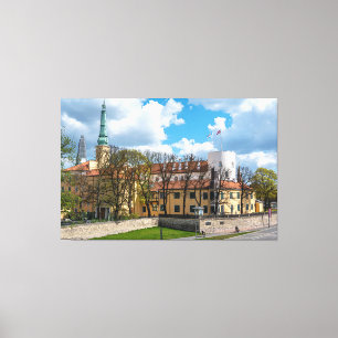Riga Burg bei Sonnenaufgang in Riga, Lettland Leinwanddruck