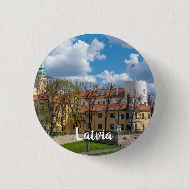 Riga Castle in Riga, Lettland Button (Vorderseite)