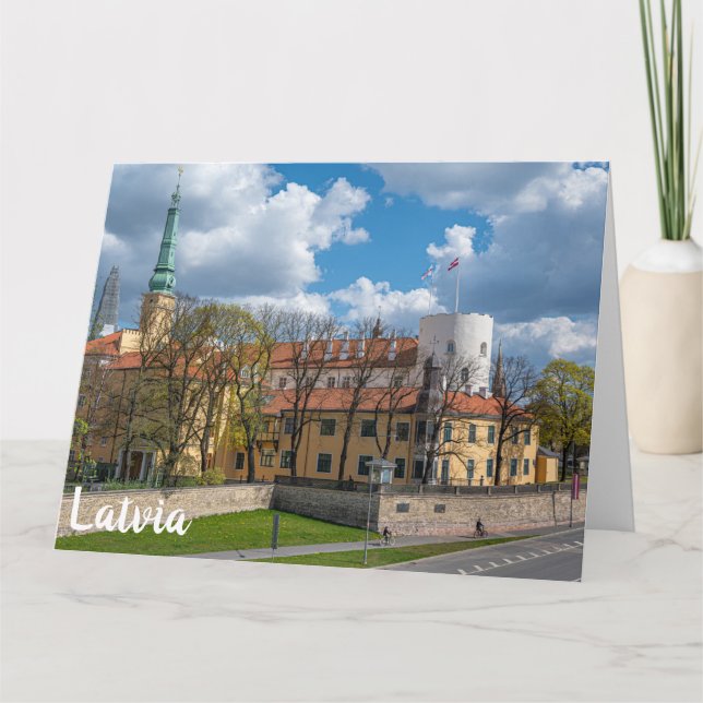 Riga Castle in Riga, Lettland Karte (Vorderseite)