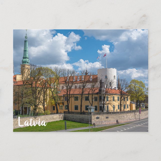 Riga Castle in Riga, Lettland Postkarte (Vorderseite)