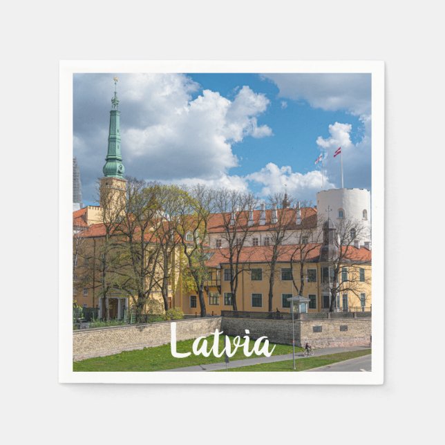 Riga Castle in Riga, Lettland Serviette (Vorderseite)