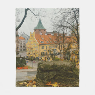 Riga im Herbst Fleecedecke