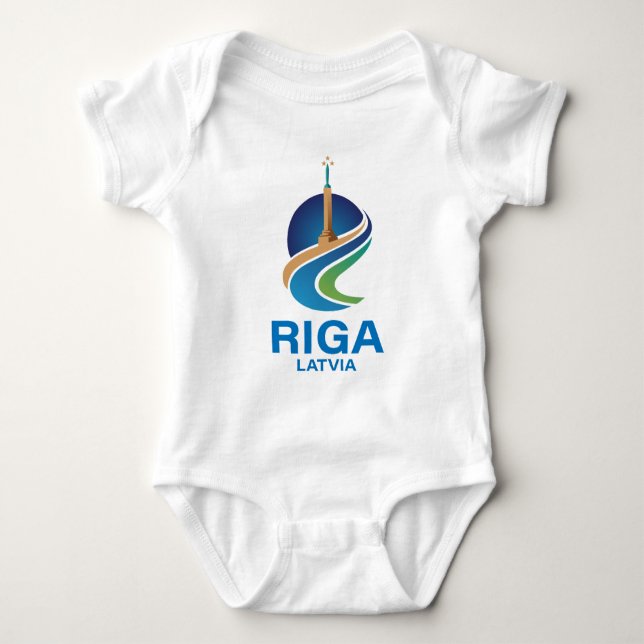 Riga Latvia Baby Strampler (Vorderseite)