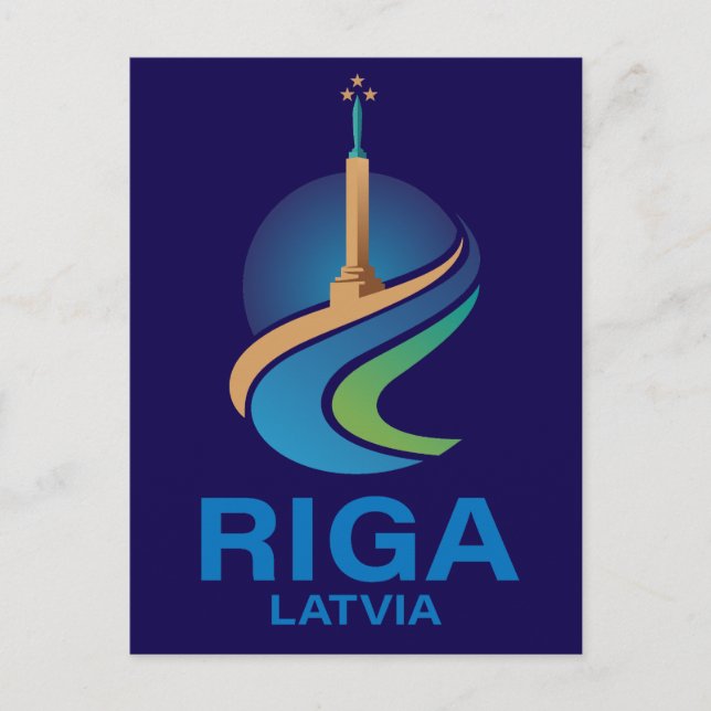 Riga Latvia Postkarte (Vorderseite)