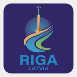 Riga Latvia Quadratischer Aufkleber