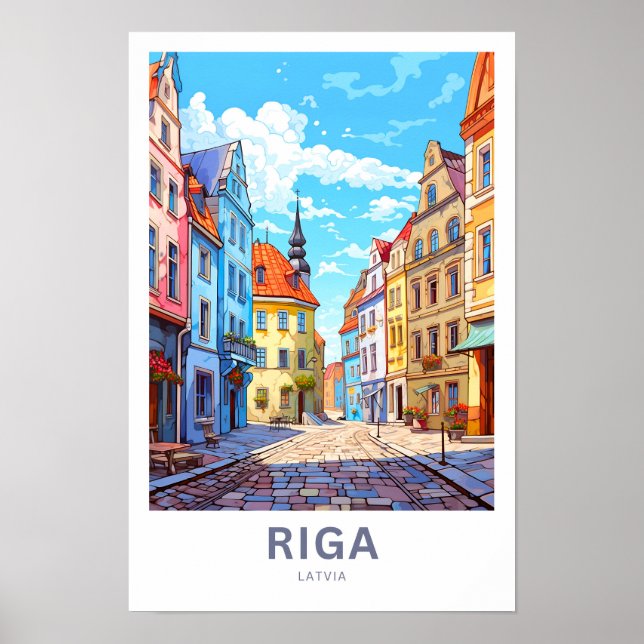 Riga Latvia Travel Print Poster (Vorne)