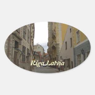 Riga Lettland Ovaler Aufkleber