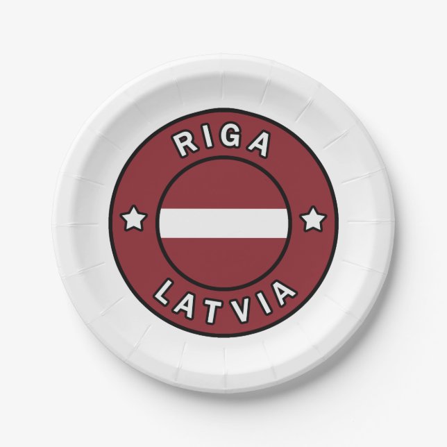 Riga Lettland Pappteller (Vorderseite)