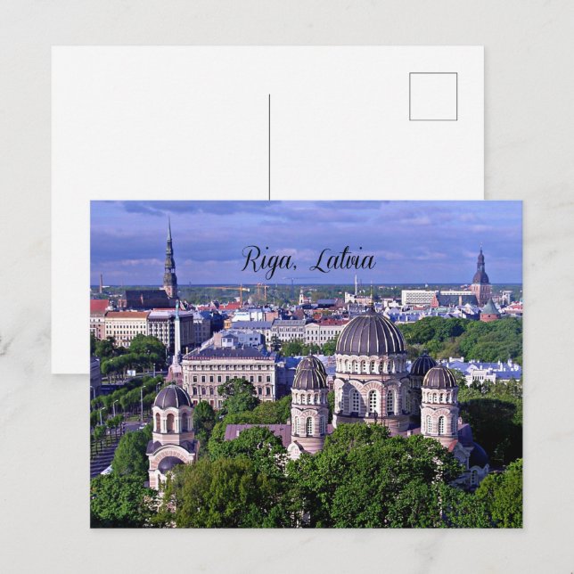 Riga, Lettland Postkarte (Vorne/Hinten)