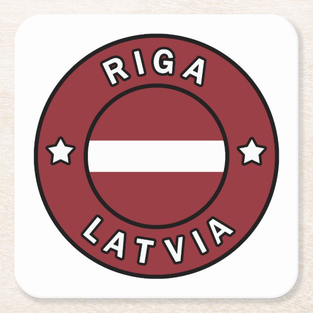 Riga Lettland Rechteckiger Pappuntersetzer (Vorderseite)