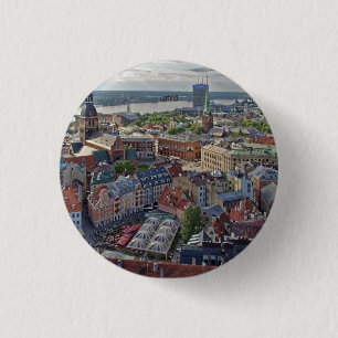 Riga, Lettland Stadtbildfotografie Button