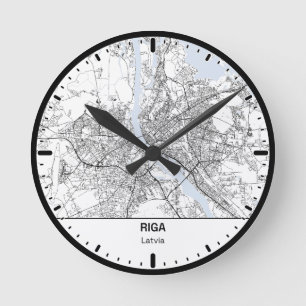 Riga Runde Wanduhr