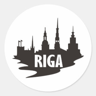 Riga Runder Aufkleber