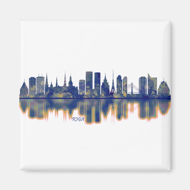 Riga Skyline Magnet (Vorne)