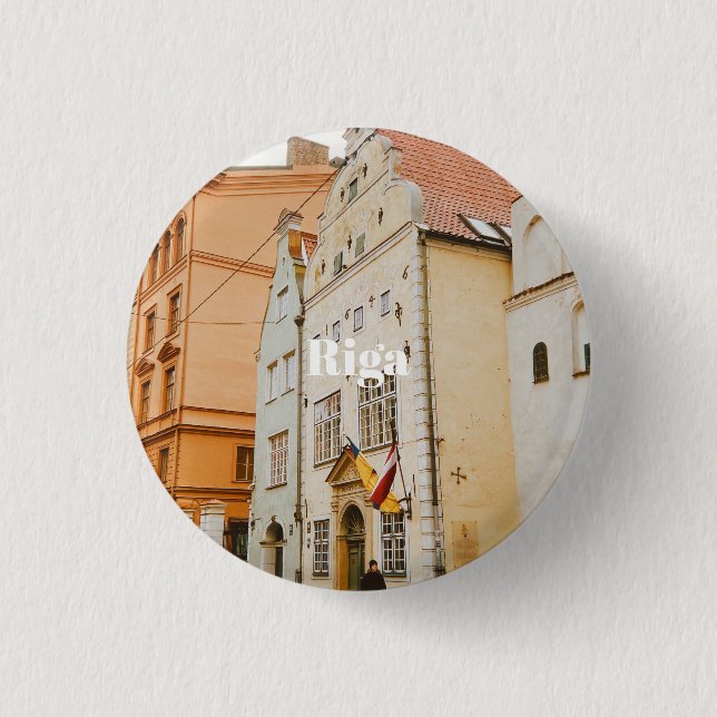Riga-Stadtbild flexibler Photo-Magnet Button (Vorderseite)