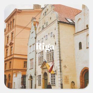 Riga-Stadtbild flexibler Photo-Magnet Quadratischer Aufkleber