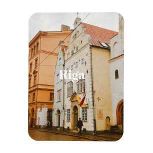 Riga-Stadtpanorama Flexibles Foto-Magnet Magnet