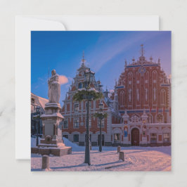 Riga Town Hall Platz im Winter