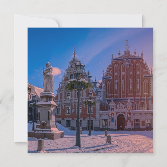 Riga Town Hall Platz im Winter (Vorderseite)