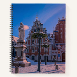 Riga Town Hall Platz im Winter Notizbuch